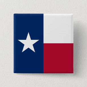 The Texan Lone Star State Flag of Texas 15 Cm Square Badge