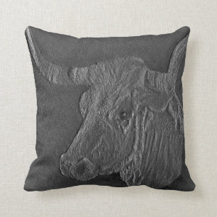 The Texas Longhorn 4 Cushion