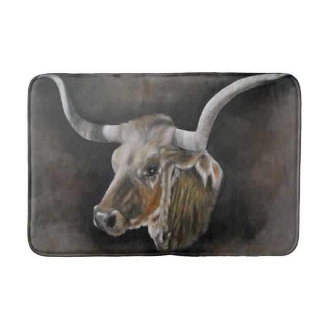 The Texas Longhorn Bath Mat (Front)