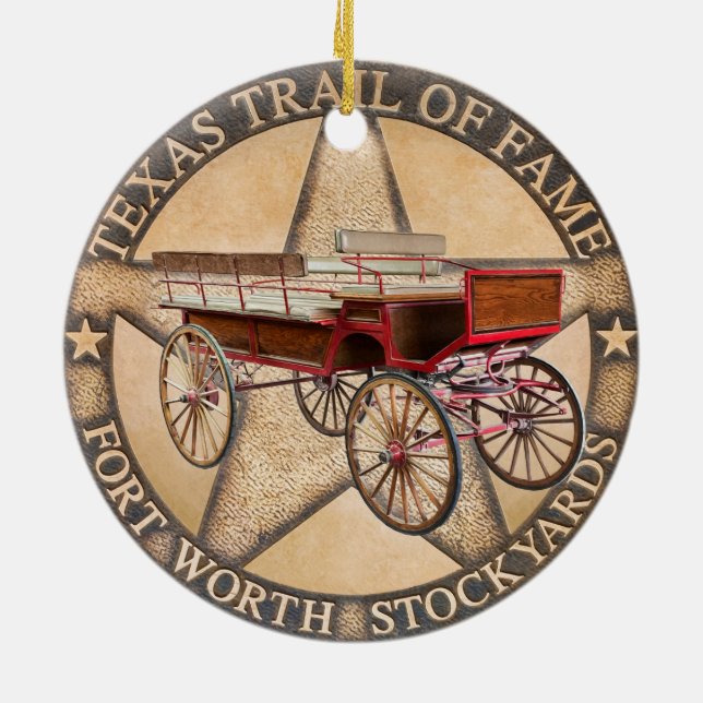 The Texas Trail, Fort Worth, Texas Ornament (Back)