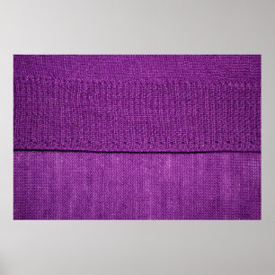 the texture of the knitted fabric, a plain purple poster
