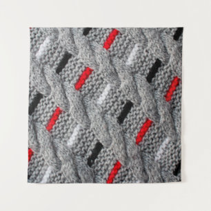 the texture of the knitted fabric with a striped p tapestry