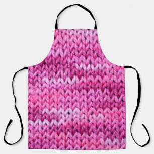 the texture of the knitted fabric with striped pat apron