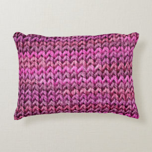 the texture of the knitted fabric with striped pat decorative cushion
