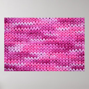 the texture of the knitted fabric with striped pat poster