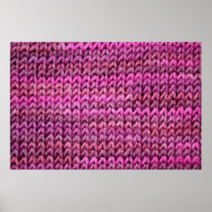 the texture of the knitted fabric with striped pat poster