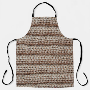 the texture of the plain knitted fabric , brown apron