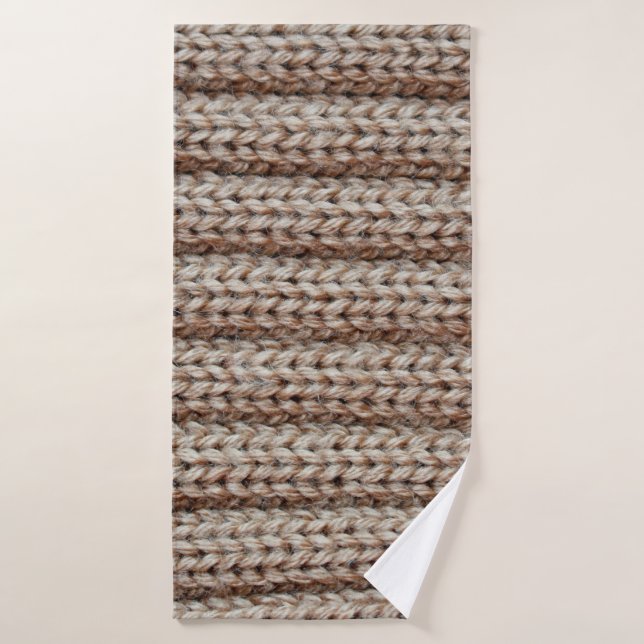 the texture of the plain knitted fabric , brown bath towel (Bath Towel)