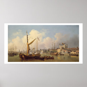 The Thames and the Tower of London supposedly on t Poster