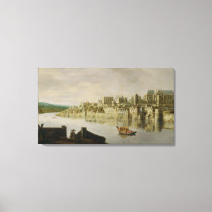 The Thames at Westminster Stairs, c.1630 (oil on p Canvas Print