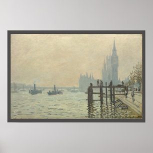 The Thames Below Westminster by Claude Monet Poster