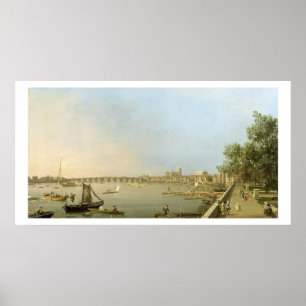 The Thames from the Terrace of Somerset House, loo Poster