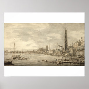 The Thames Looking towards Westminster from near Y Poster