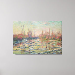 The Thaw on the Seine, near Vetheuil, 1880 Canvas Print