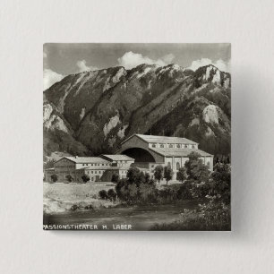 The Theatre at Oberammergau, 1930 15 Cm Square Badge