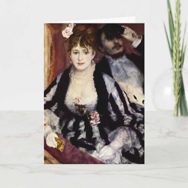 The Theatre B - Renoir Impressionist Painting Card (Front)