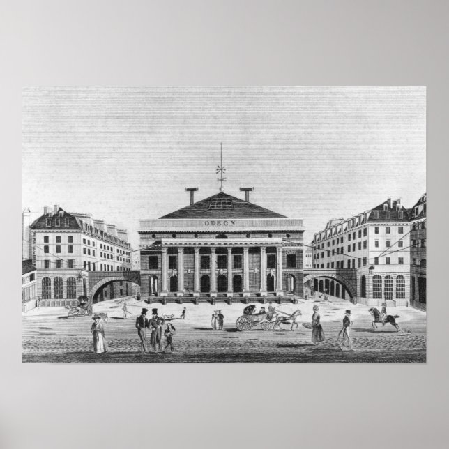 The Theatre de l'Odeon, 1830 Poster (Front)