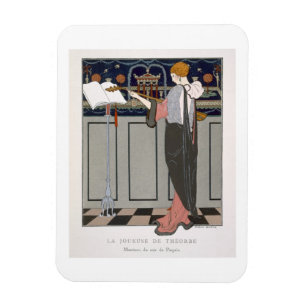 The Theorbo Player, design for an evening coat by Magnet