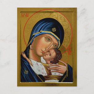 The Theotokos and Christ Child Orthodox Christian  Postcard