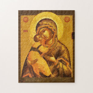 The Theotokos and Christ Child Orthodox Icon Jigsaw Puzzle