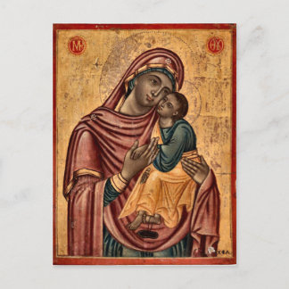 The Theotokos and the Christ Child Icon Postcard