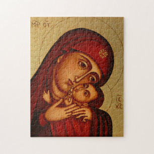 The Theotokos and the Christ Child Orthodox Icon Jigsaw Puzzle