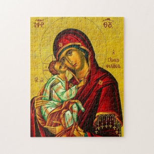 The Theotokos and the Christ Child Orthodox Icon   Jigsaw Puzzle