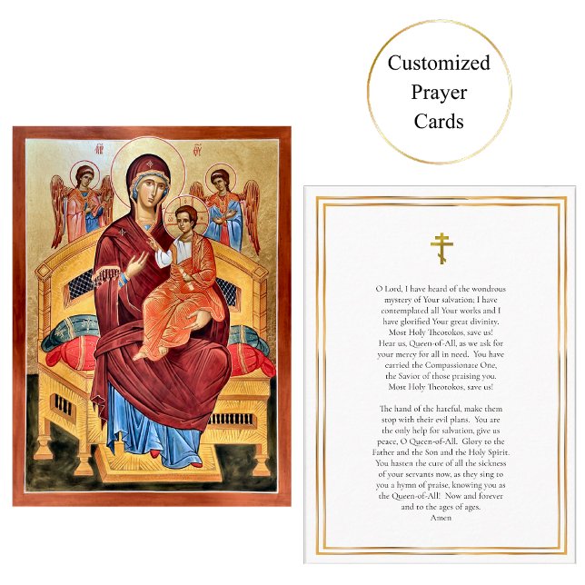 The Theotokos Pantanassa Orthodox Prayer Card      (Creator Uploaded)