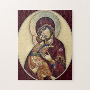 The Theotokos (Virgin Mary) and the Christ Child  Jigsaw Puzzle