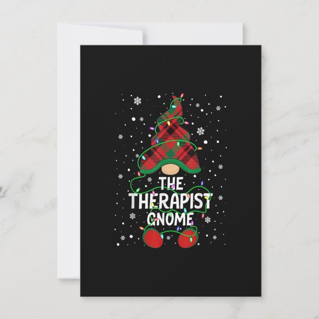 The Therapist Gnome Family Matching Group Xmas Lig Invitation (Front)