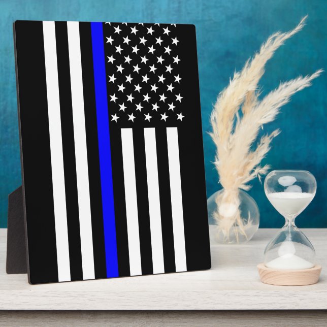 The Thin Blue Line American Flag Plaque (Side)