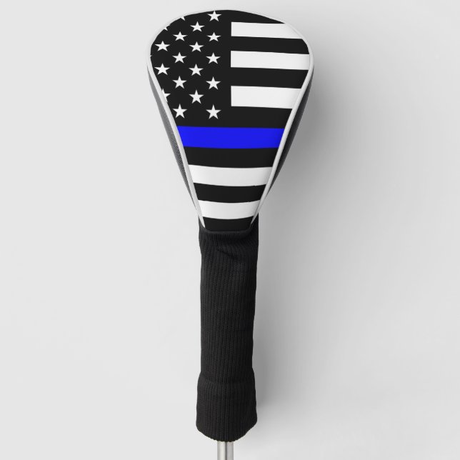 The Thin Blue Line Flag Golf Head Cover (Front)