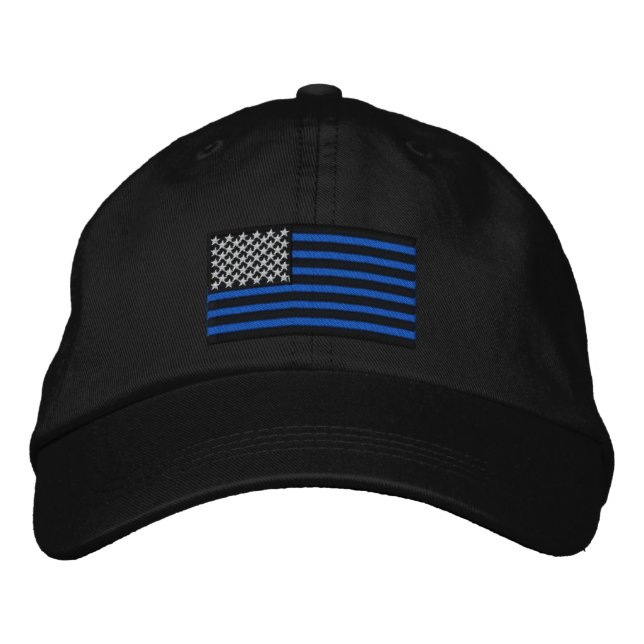 The Thin Blue Lines American Embroidered Hat (Front)