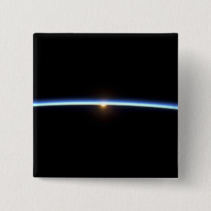 The thin line of Earth's atmosphere 2 15 Cm Square Badge