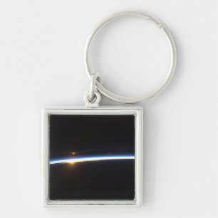 The thin line of Earth's atmosphere Key Ring