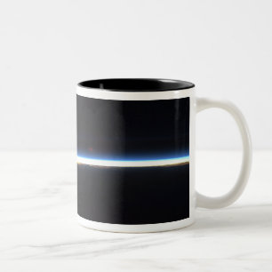 The thin line of Earth's atmosphere Two-Tone Coffee Mug