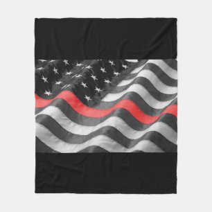 The Thin  Red Lin Fleece Blanket