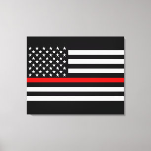 The Thin Red Line American Flag Decor on a
