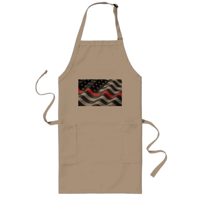 The Thin  Red Line Long Apron (Front)