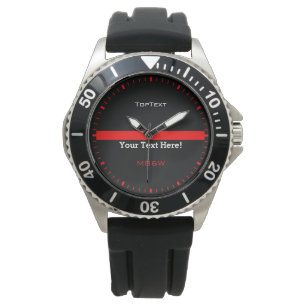 The Thin Red Line Your 3 lines of Text Watch