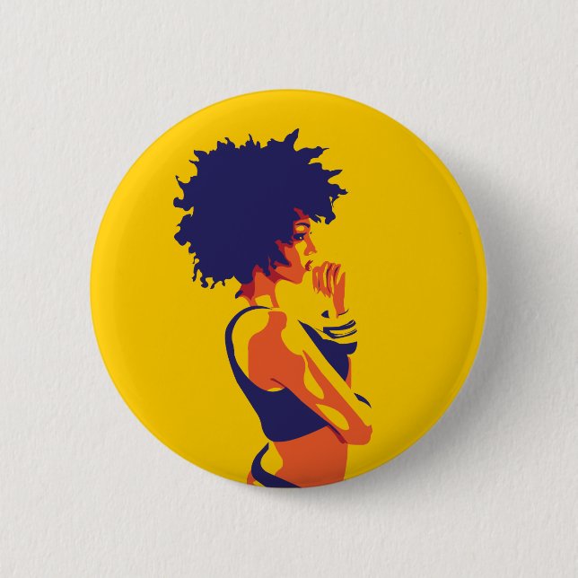 The Thinker 6 Cm Round Badge (Front)