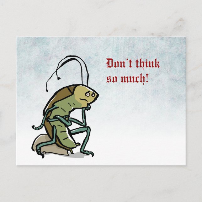 the thinker - customisable postcard (Front)