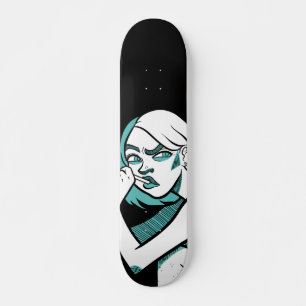 The Thinker Female Illustration Skateboard