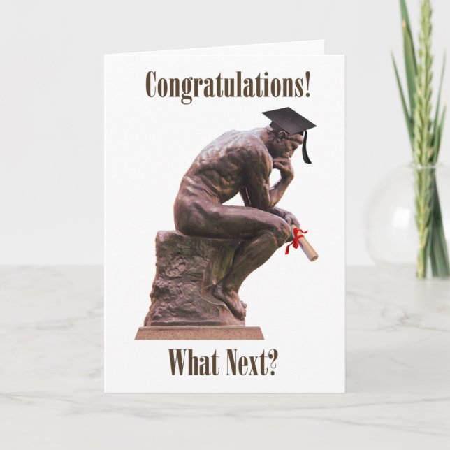 The Thinker Graduate/Congratulations Card (Front)