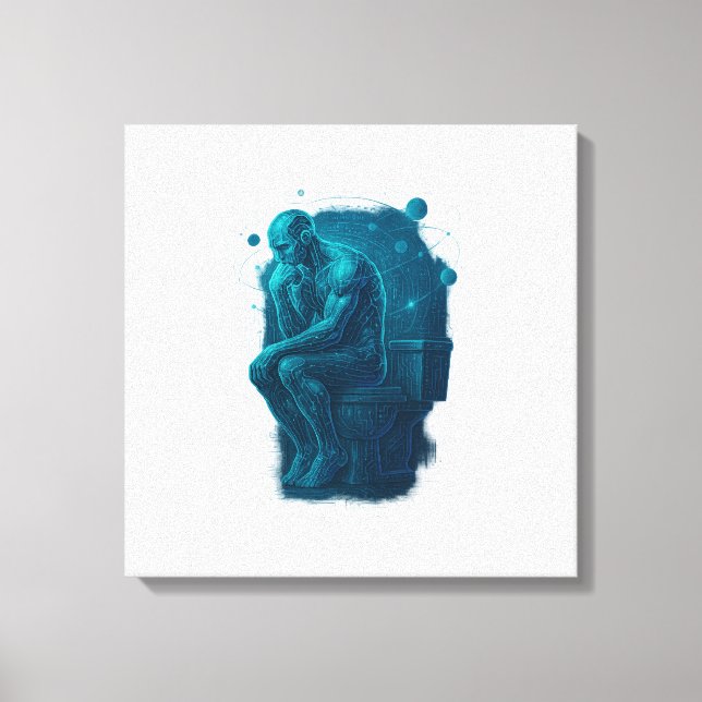 The Thinker on the Throne Canvas Print (Front)