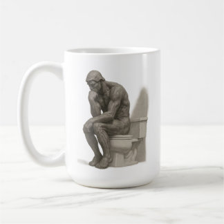 The Thinker on the Throne – Classical Charcoal Sty Coffee Mug
