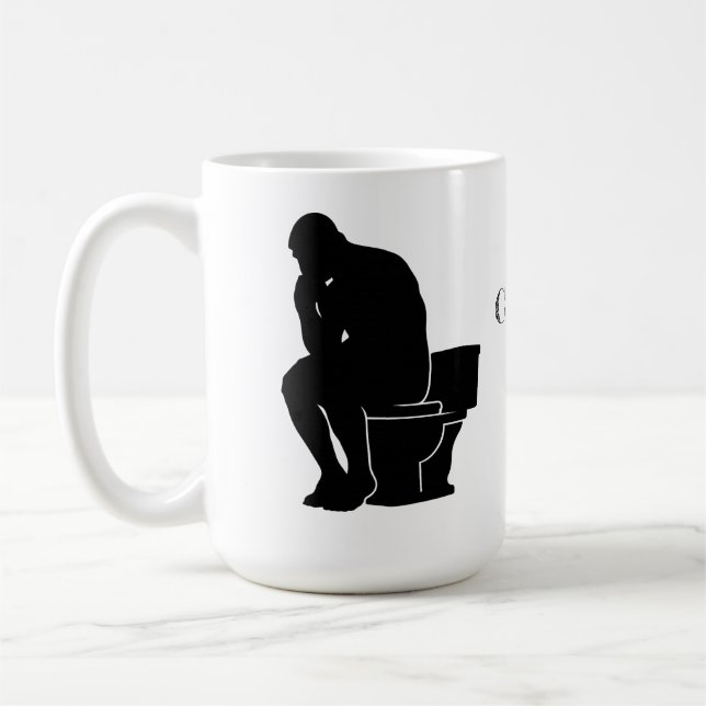 The Thinker on the Throne Coffee Mug (Left)