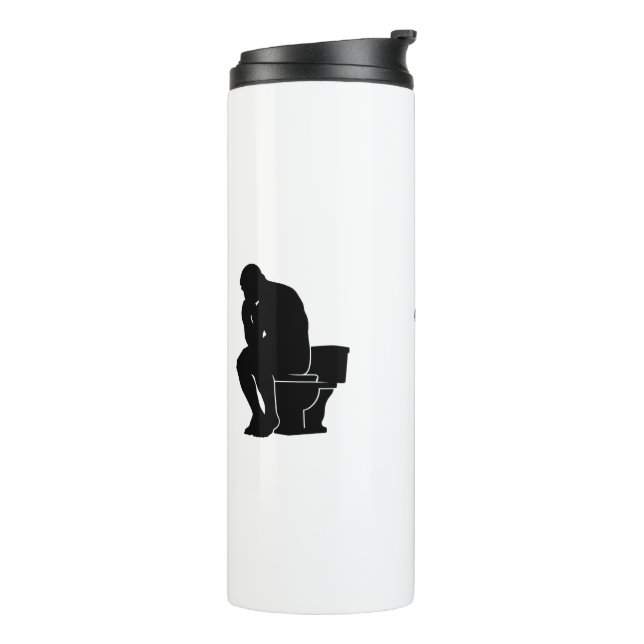 The Thinker on the Throne Thermal Tumbler (Rotated Left)