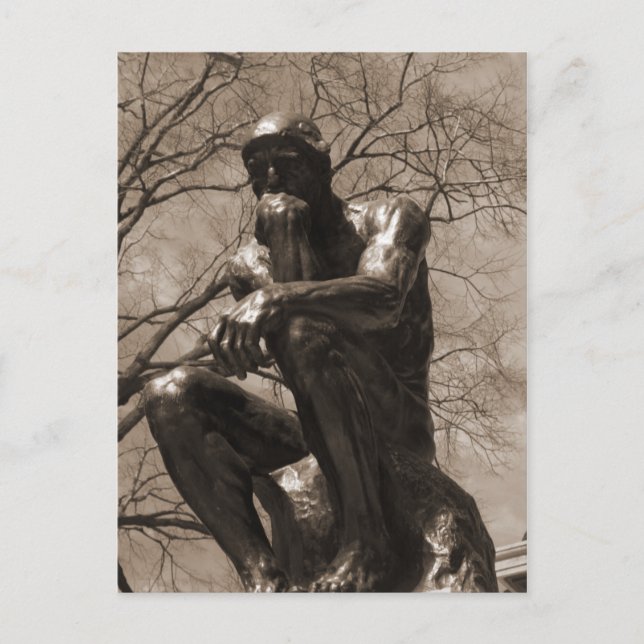 The Thinker Postcard (Front)