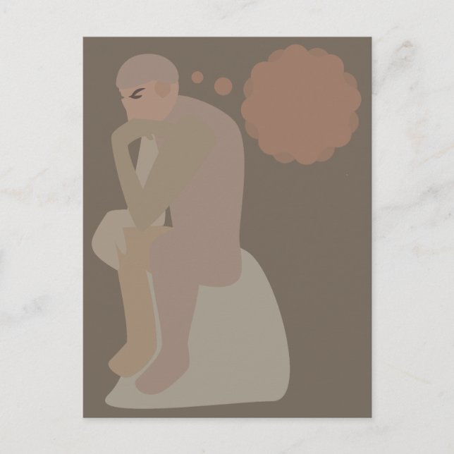 The Thinker Postcard (Front)